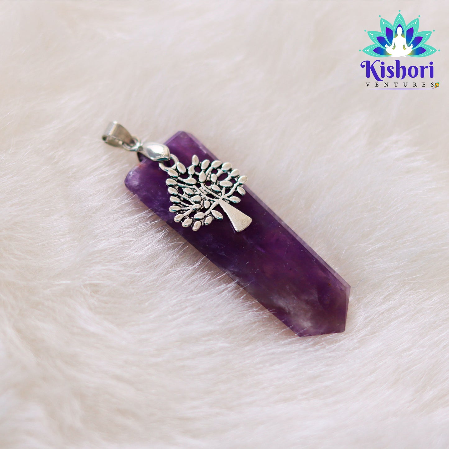 Kishori Ventures Natural Amethyst Elegance Pendant - Royal Purple