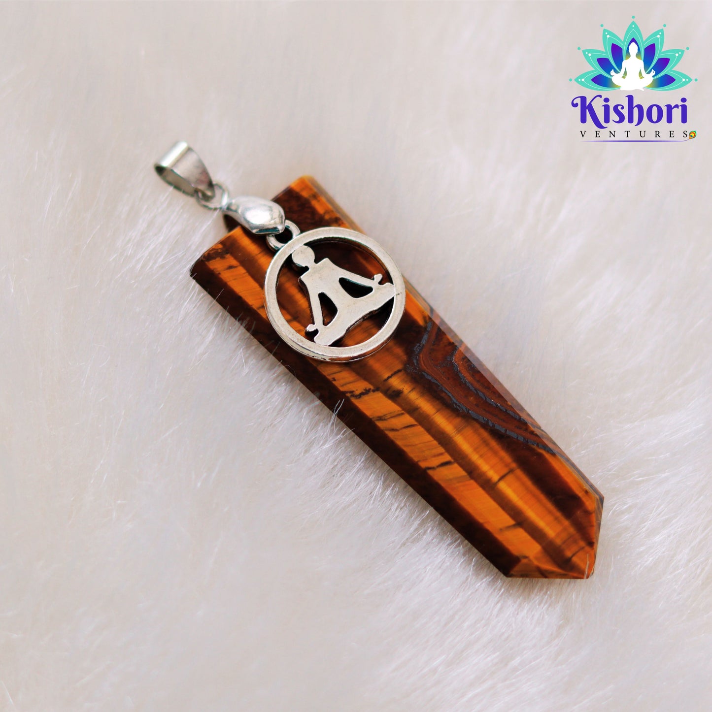 Kishori Ventures Mystical Tiger Eye Pendant - Unleash Inner Strength and Confidence