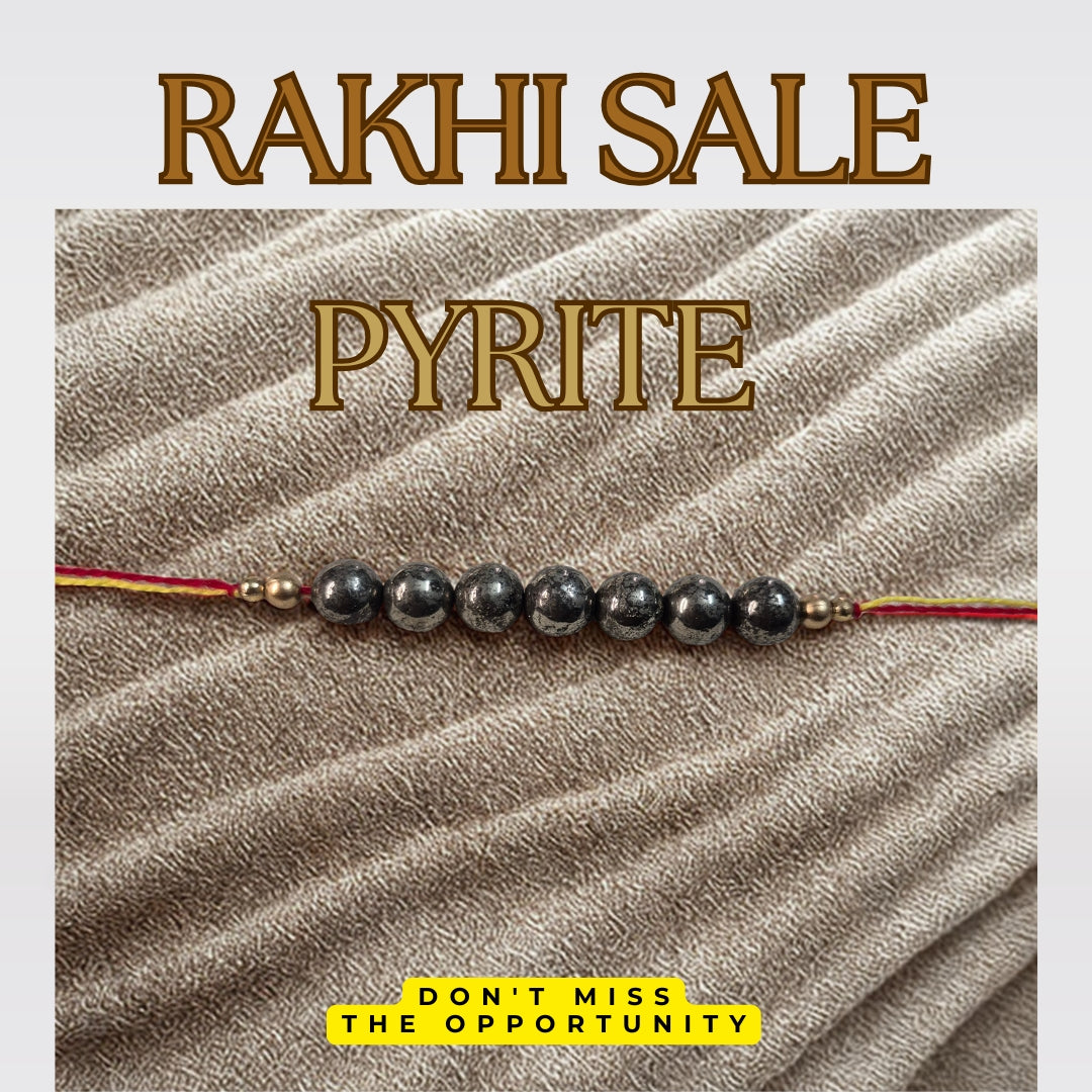 7 Beads Pyrite Rakhi – Attract Prosperity & Protection